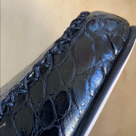 ESCADA black “cocodrillo” embossd leather loafers - Picture 11 of 13